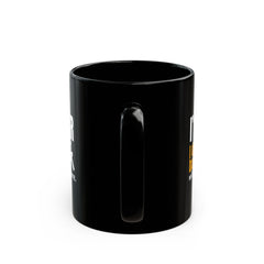 "I'm in HR. I Deliver Bad News with Good Posture." – Black Ceramic Mug | Funny HR Gift