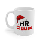 "HR Clause" Mug - Funny Holiday Santa Hat Coffee Cup for HR Professionals