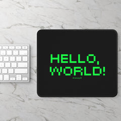 "Hello, World!" Gaming Mouse Pad — Retro Pixel Code Desk Mat for Programmers & Gamers