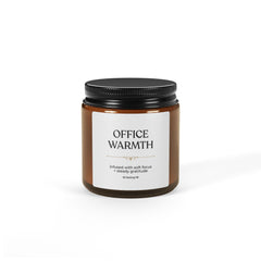 "Office Warmth" Scented Candle - Amber Soy Jar