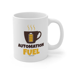 Automation Fuel Mug — Funny Coffee Cup for DevOps & Engineers