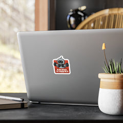 Kiss-Cut Vinyl Decal — "Do Not Disturb, I'm Training My AI" Robot
