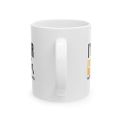 "I'm in HR. I Deliver Bad News with Good Posture." – White Ceramic Mug | Funny HR Gift