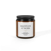 "Gratitude at Work" Scented Soy Candle — Amber Jar