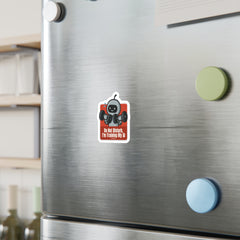 Kiss-Cut Vinyl Decal — "Do Not Disturb, I'm Training My AI" Robot