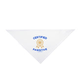 Certified Pawsitive Pet Bandana – Cute Paw Badge Dog & Cat Scarf