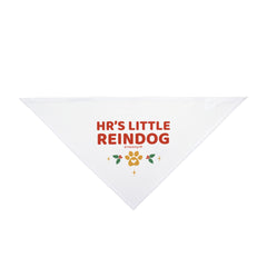Pet Bandana — "HR's Little Reindog" Holiday Dog Bandana (Christmas Paw Print)