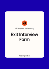 Exit Interview Form Template for HR