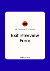 Exit Interview Form Template for HR