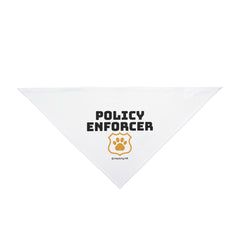 Pet Bandana — "Policy Enforcer" Dog Bandana with Paw Badge