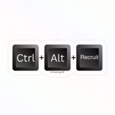 "Ctrl + Alt + Recruit" Keyboard Key Vinyl Sticker — Funny Tech Recruiting Decal