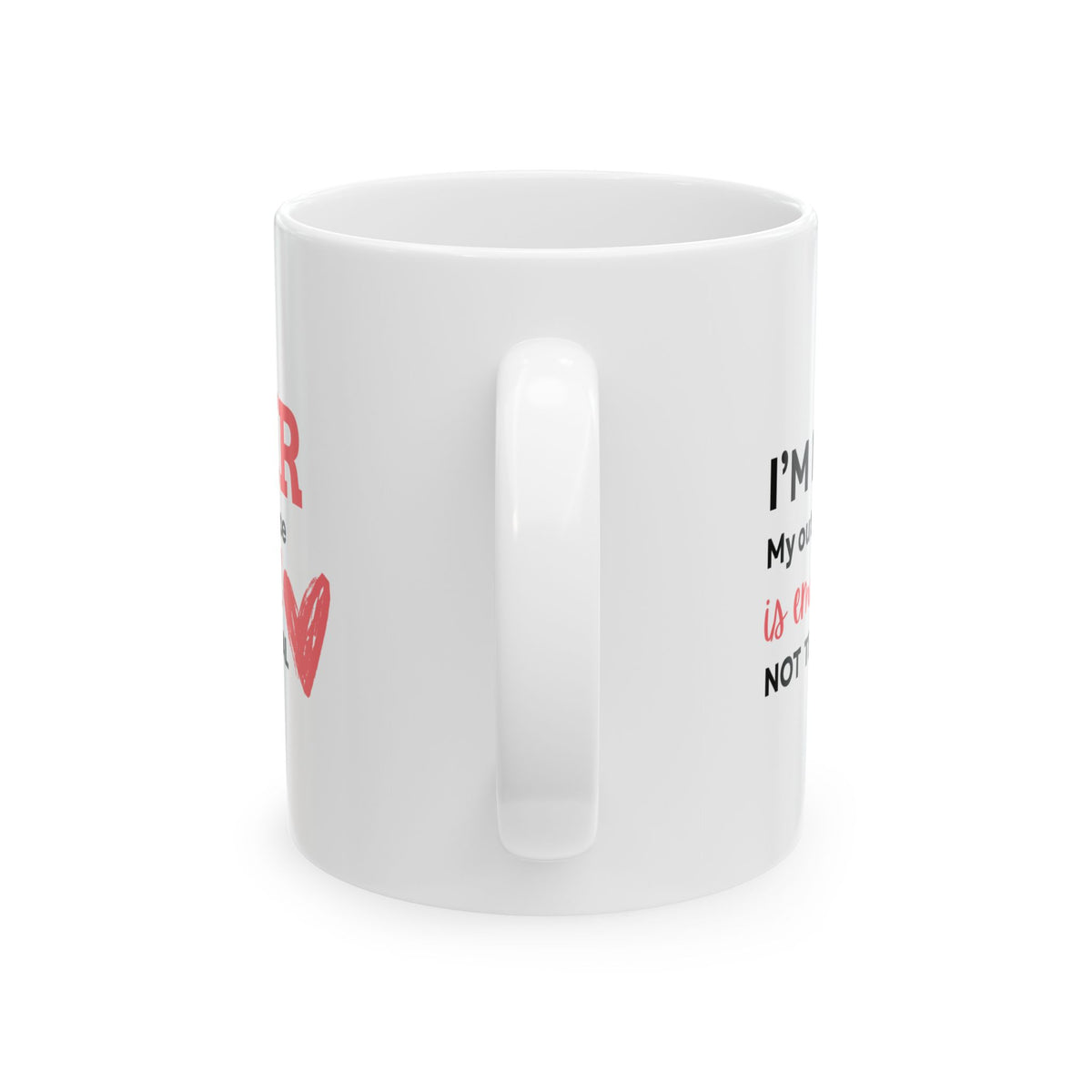"I'm in HR. My Out-Of-Office is Emotional, Not Technical." – White Ceramic Mug | Funny HR Gift