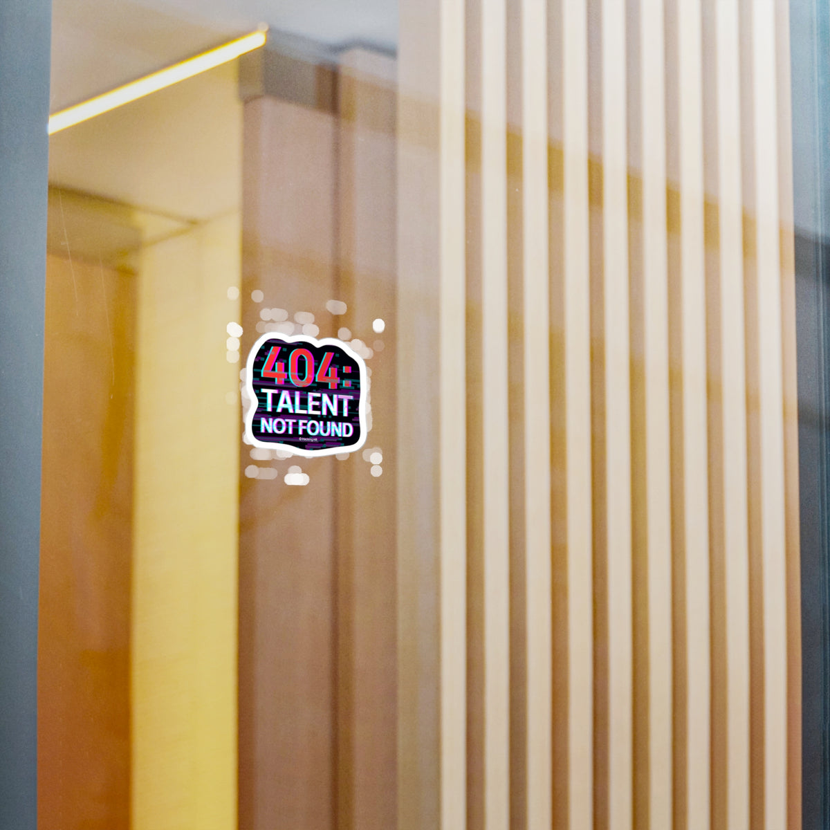 Sticker — "404: Talent Not Found" Glitch Vinyl Decal