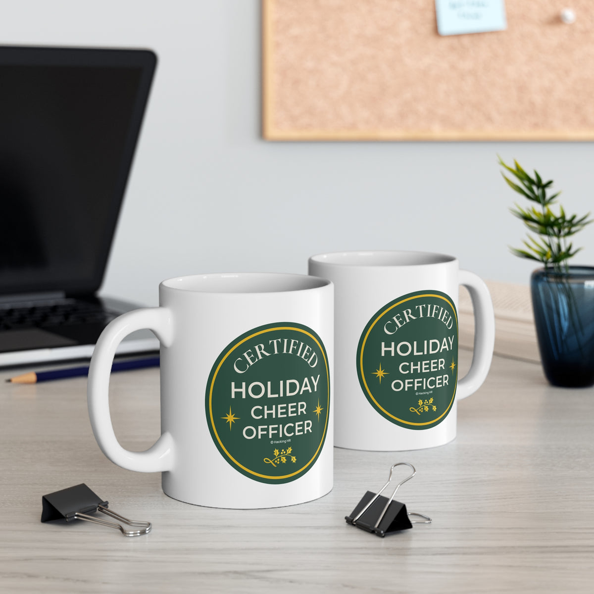 "Certified Holiday Cheer Officer" Mug — 11oz Christmas Coffee Cup