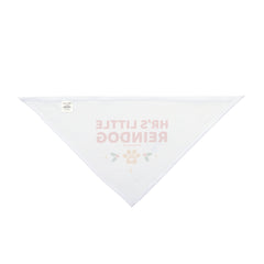 Pet Bandana — "HR's Little Reindog" Holiday Dog Bandana (Christmas Paw Print)