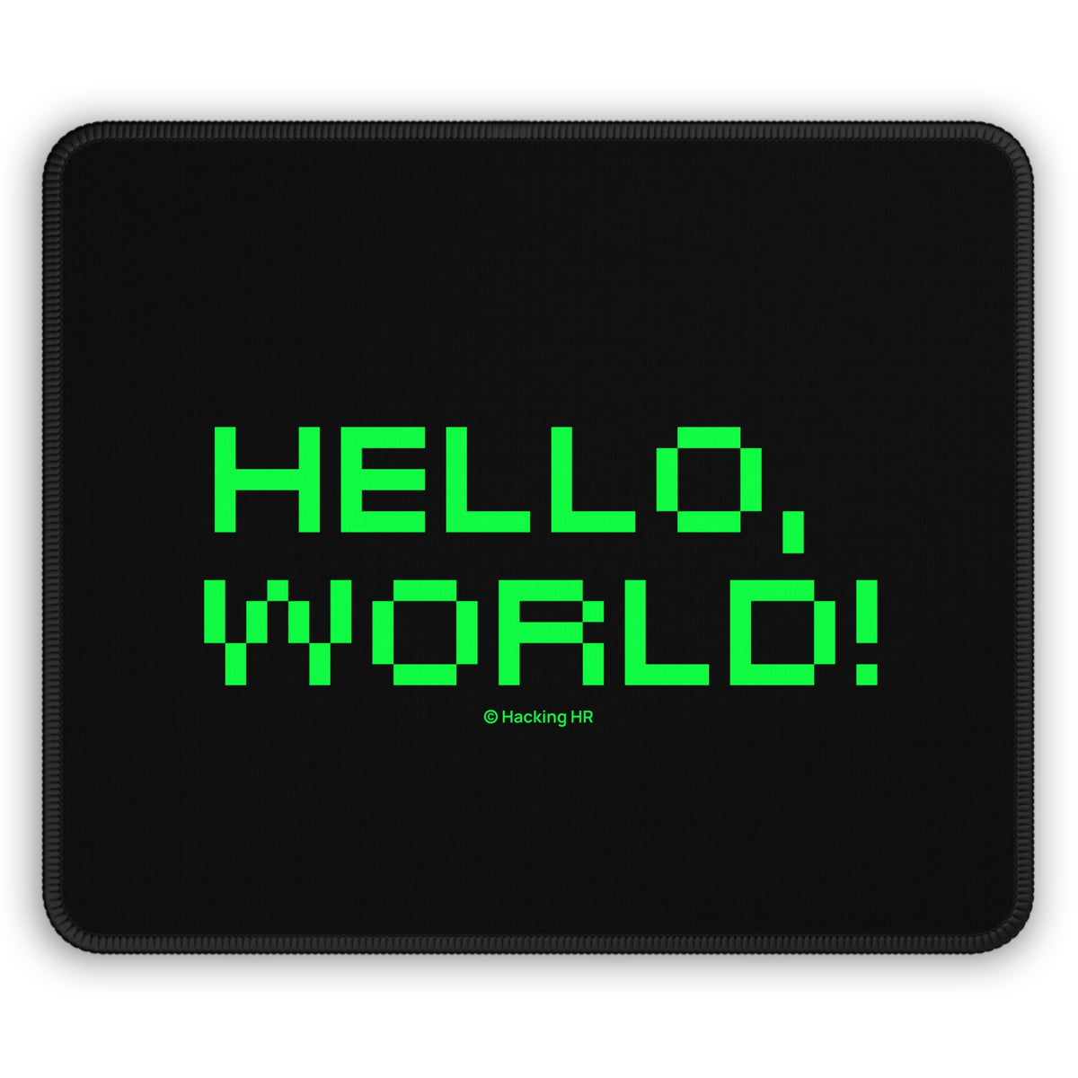 "Hello, World!" Gaming Mouse Pad — Retro Pixel Code Desk Mat for Programmers & Gamers