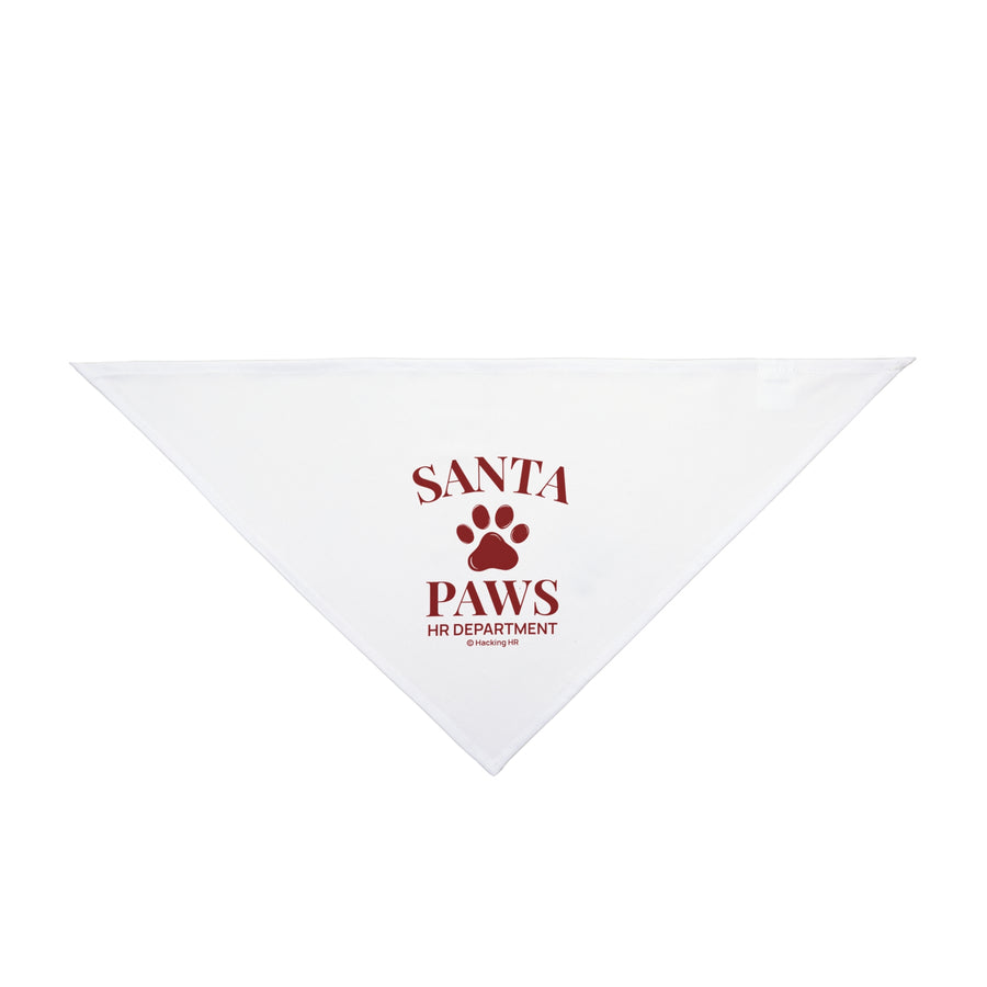 Santa Paws Pet Bandana – Holiday Dog & Cat Scarf (Santa Paws HR Department)