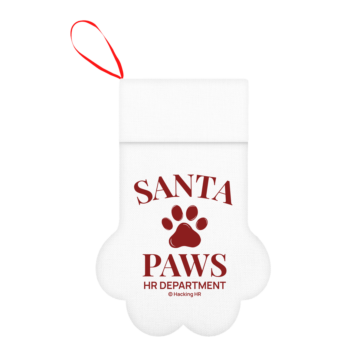 Santa Paws Christmas Stocking — Pet Paw Holiday Stocking