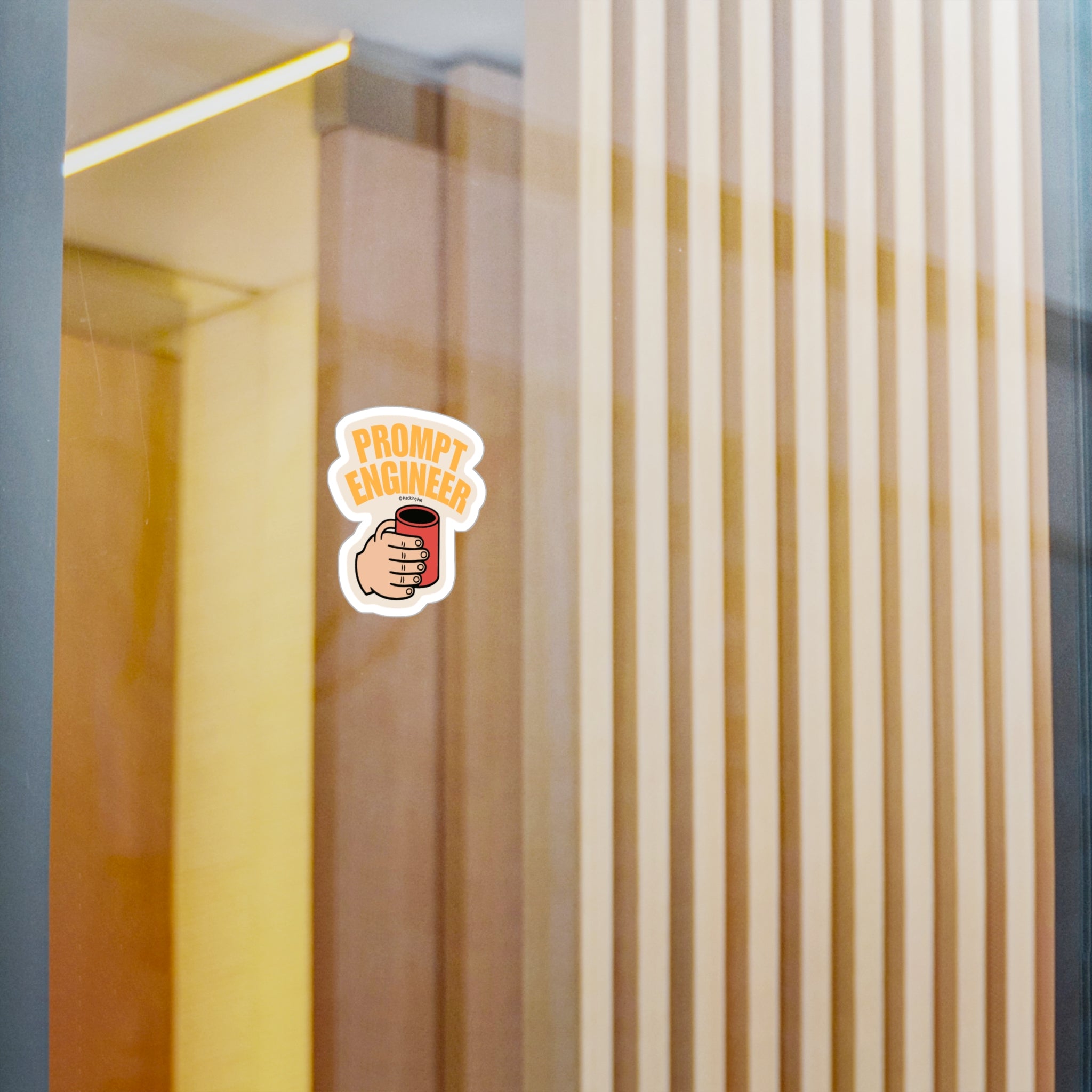 "Prompt Engineer" Vinyl Sticker — Kiss-Cut Decal with Coffee Mug Graph ...