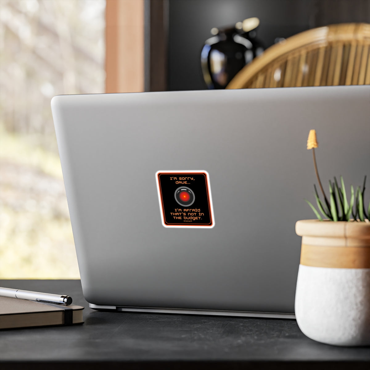 Sticker — “I’m sorry, Dave… I’m afraid that’s not in the budget.” HAL-inspired Kiss-Cut Vinyl Decal