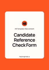 Candidate Reference Check Form