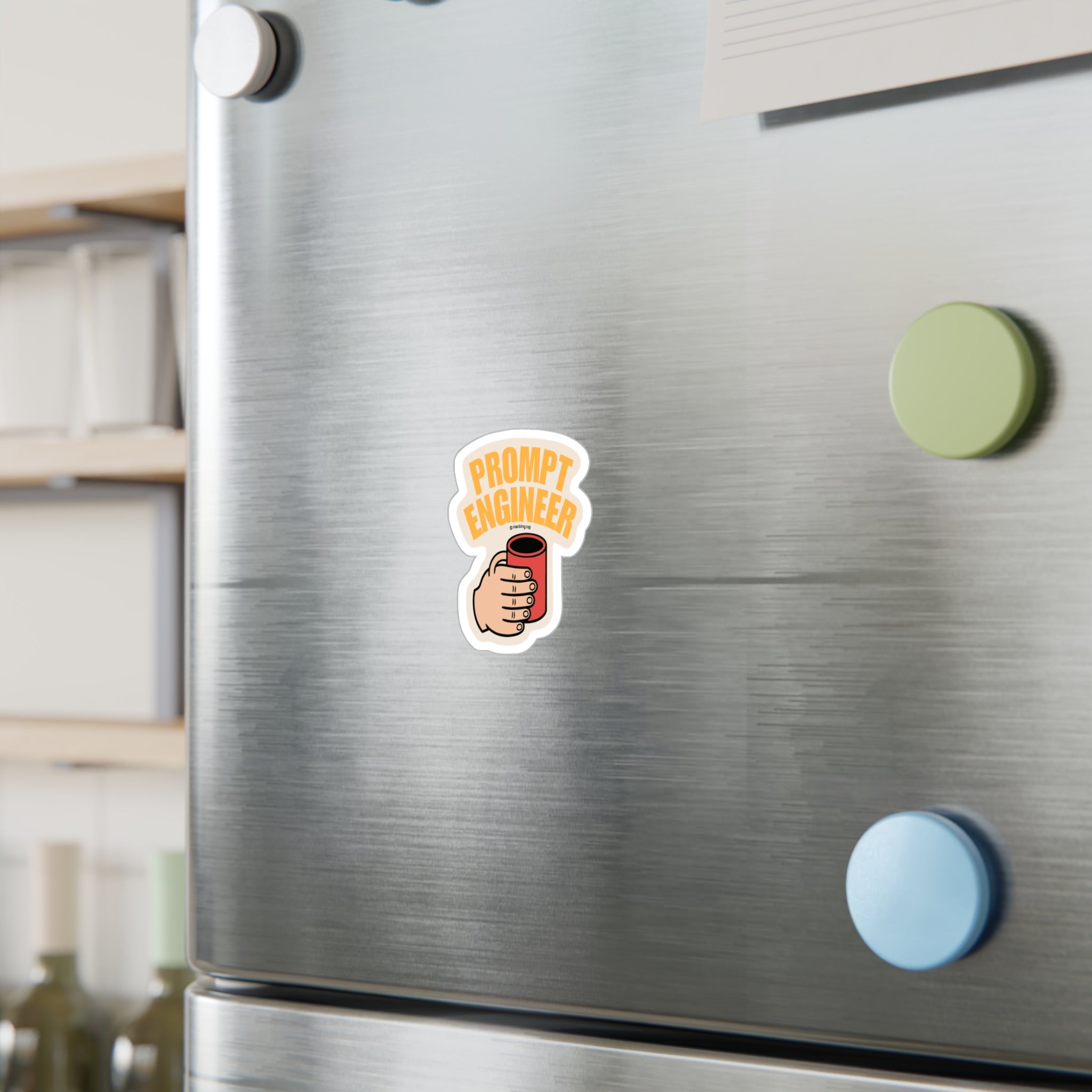 "Prompt Engineer" Vinyl Sticker — Kiss-Cut Decal with Coffee Mug Graph ...