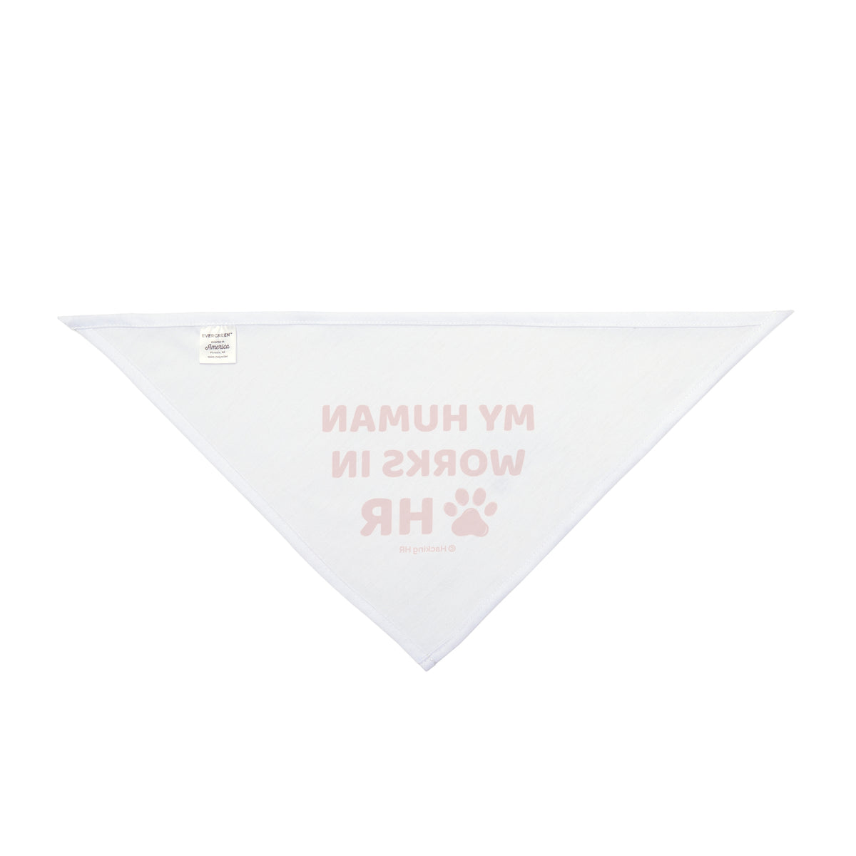 Pet Bandana — "My Human Works in HR" Dog Bandana, Funny HR Paw Print Accessory for Office Employees & Pet Gifts