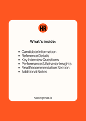 Candidate Reference Check Form