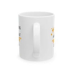 "Convincing a Hiring Manager that Nice Vibe isn't a Skill." – White Ceramic Mug | Funny HR Gift