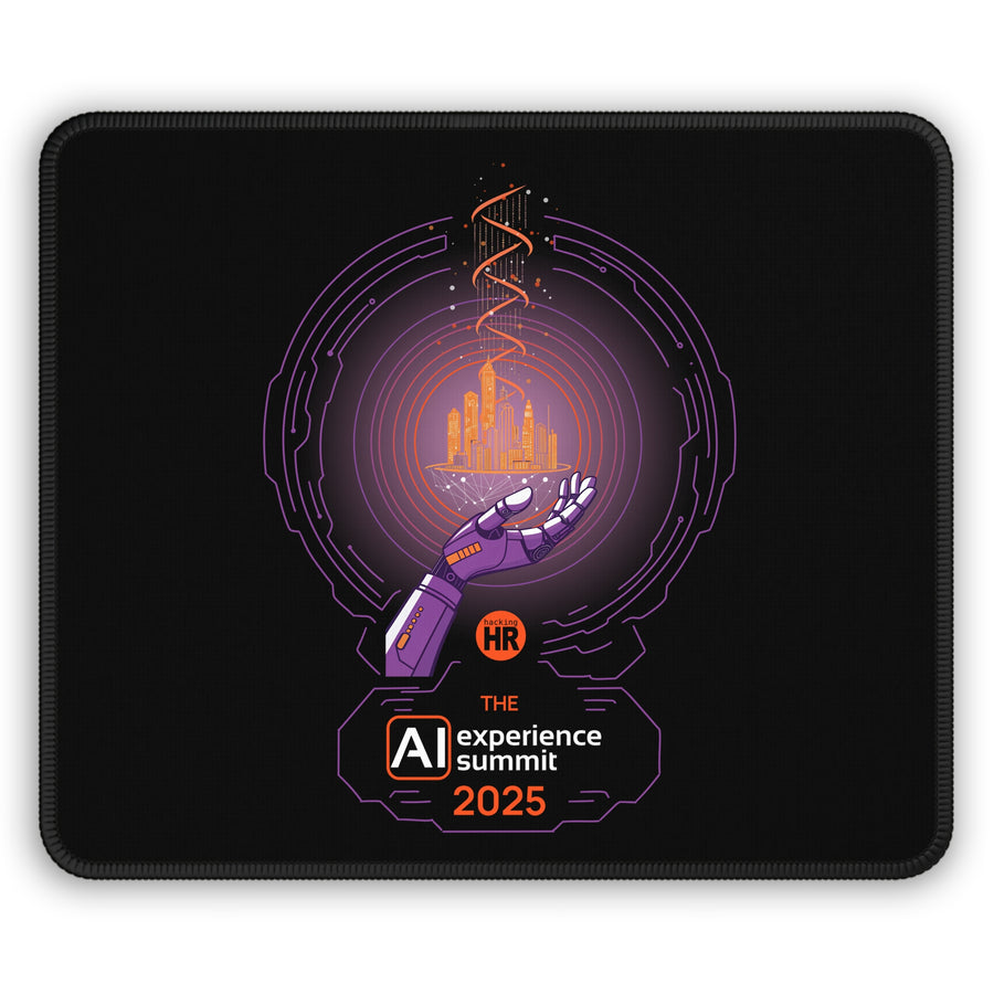 AI Experience Summit 2025 Gaming Mouse Pad — Futuristic HR Conference Design