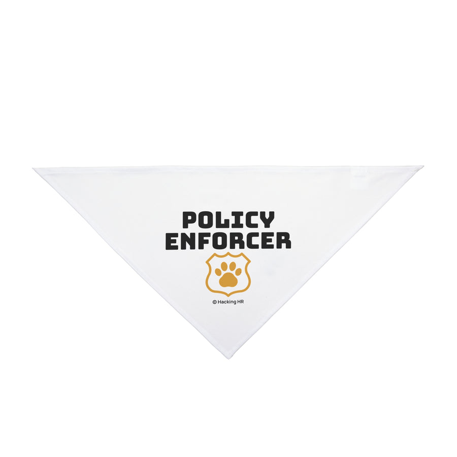 Pet Bandana — "Policy Enforcer" Dog Bandana with Paw Badge