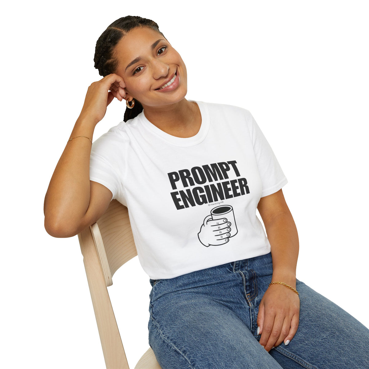 "Prompt Engineer" Six-Finger Tee - Basic T-Shirt
