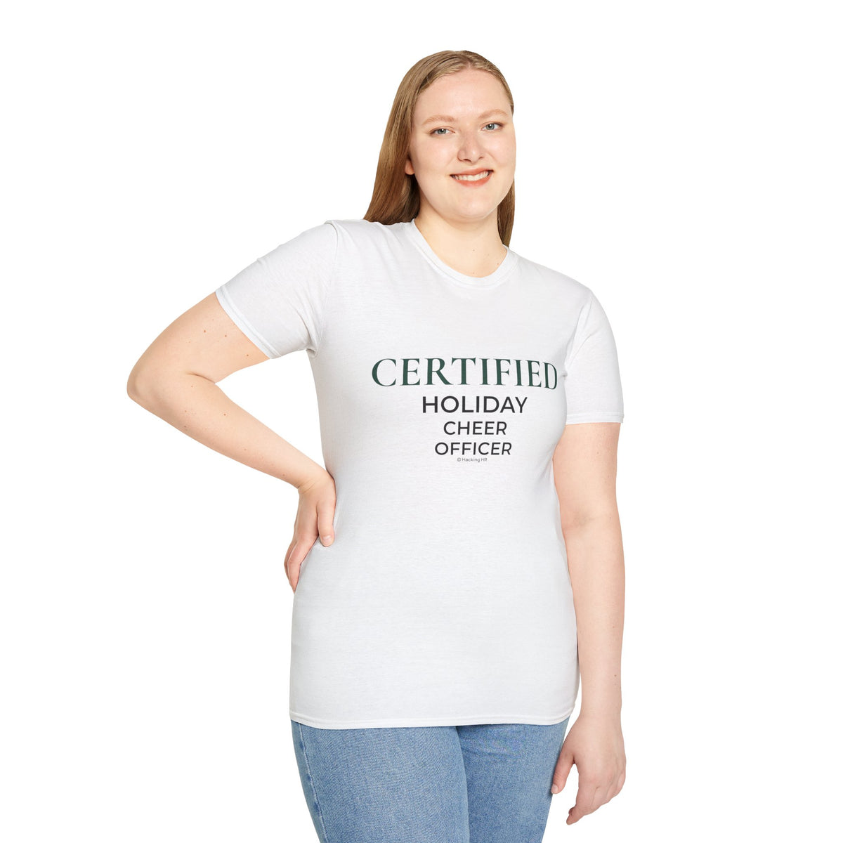 "Certified Holiday Cheer Officer" T-Shirt — Festive Christmas Party Tee