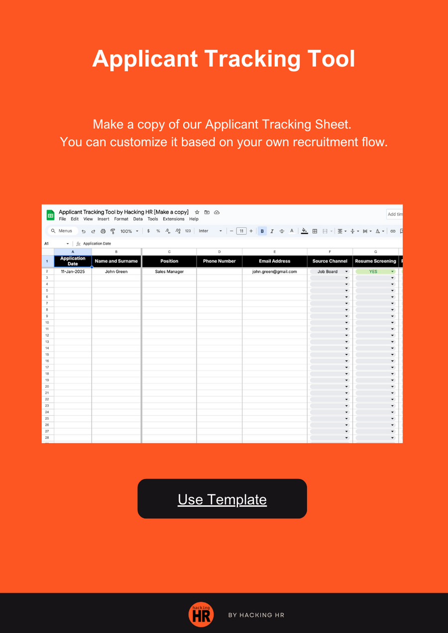 Applicant Tracking Tool - Simplify Your Hiring Process with a Smart, Easy-to-Use Tracker
