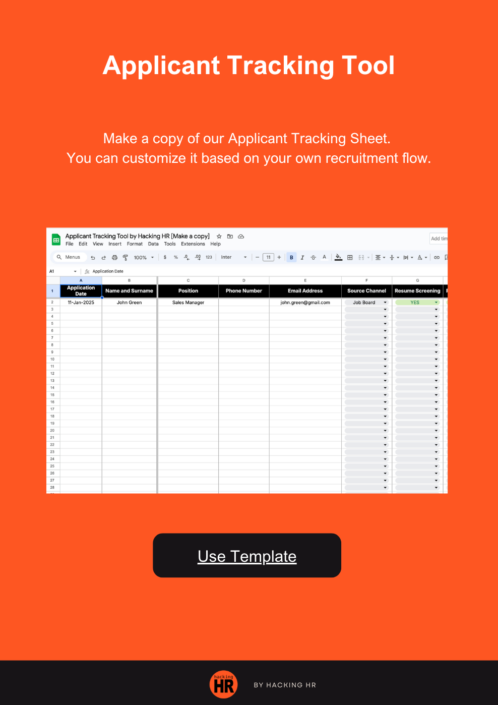Applicant Tracking Tool - Simplify Your Hiring Process with a Smart, Easy-to-Use Tracker