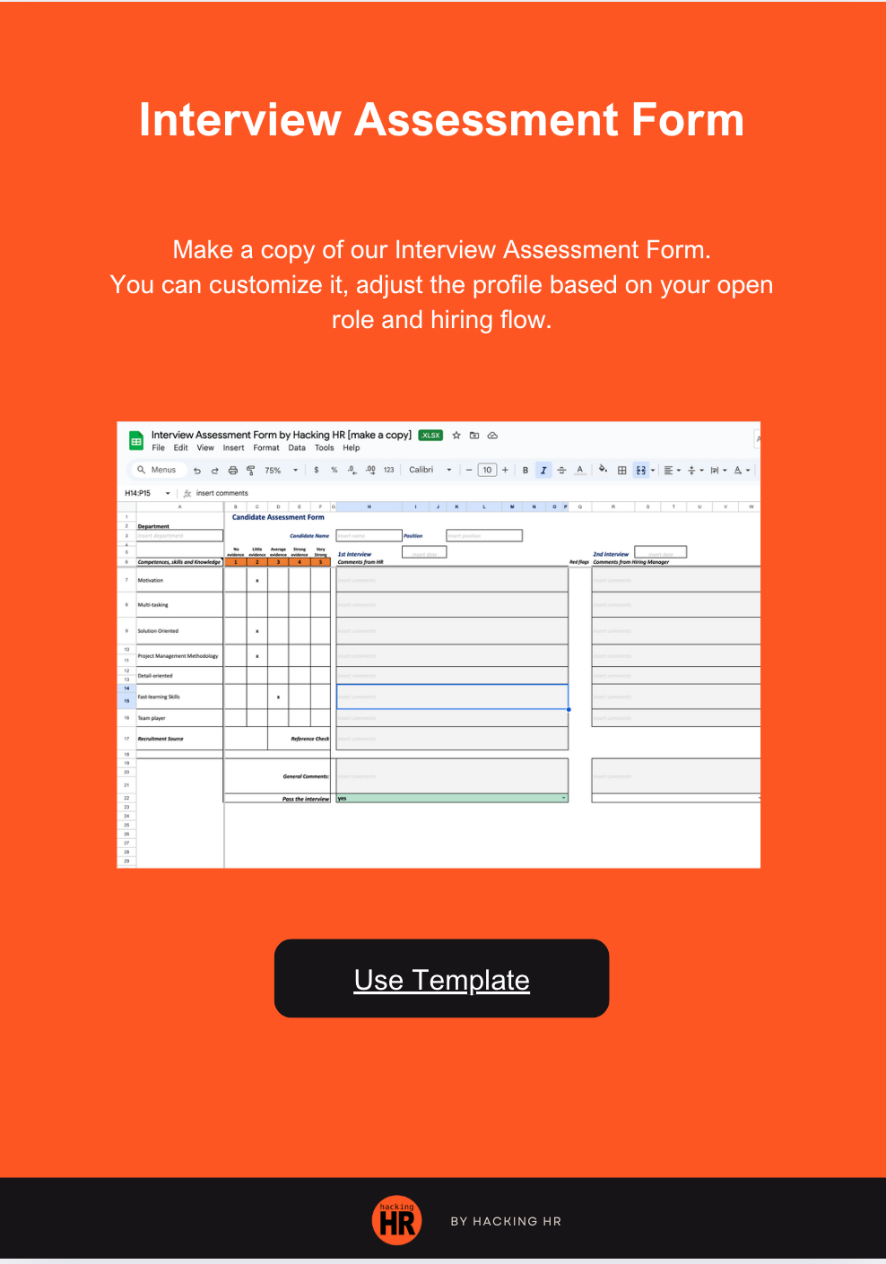 Candidate Interview Assessment Form - HR Tool for Smarter Hiring Decisions