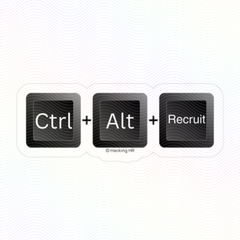 "Ctrl + Alt + Recruit" Keyboard Key Vinyl Sticker — Funny Tech Recruiting Decal